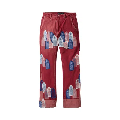 Pre-owned Who Decides War Patched Arch Carpenter Pant 'crimson' | Red | Men's Size 32