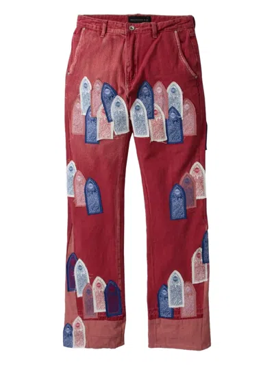 WHO DECIDES WAR PATCHED ARCH JEANS