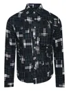 Who Decides War Navy Patched Arch Flannel Shirt