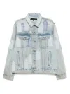 Who Decides War Blue Patched Arch Denim Jacket In Blue