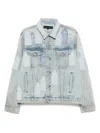 Who Decides War Blue Patched Arch Denim Jacket In Blue