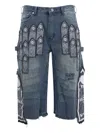 Who Decides War Patch Arched Shorts In 蓝色