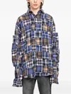 Who Decides War Patchwork-design Shirt In Blue