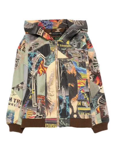 Who Decides War Patchwork Zip-up Jacket In Multi