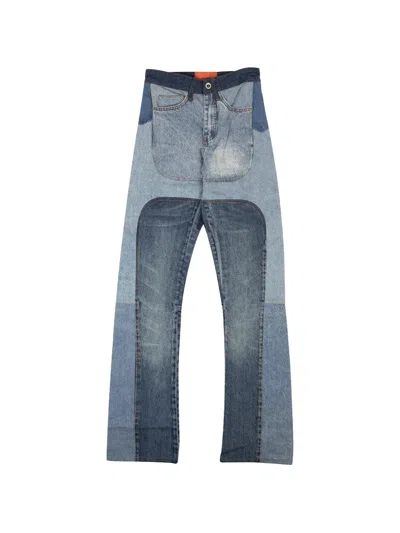 Who Decides War Patchwork-design Jeans In Blue