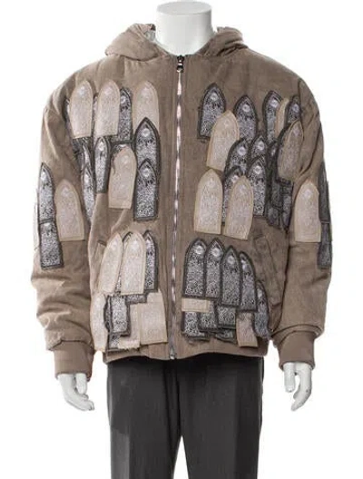 Pre-owned Who Decides War Patterned Jacket In Brown