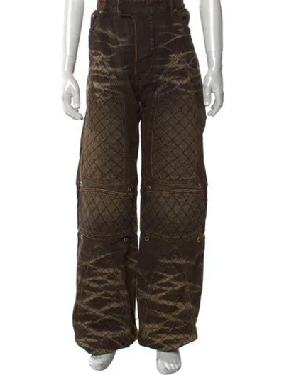 Pre-owned Who Decides War Patterned Pants W/ Tags In Brown