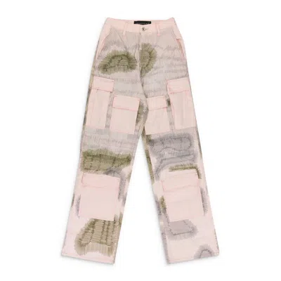 Who Decides War Pink Darning Pocket Pants In Gray