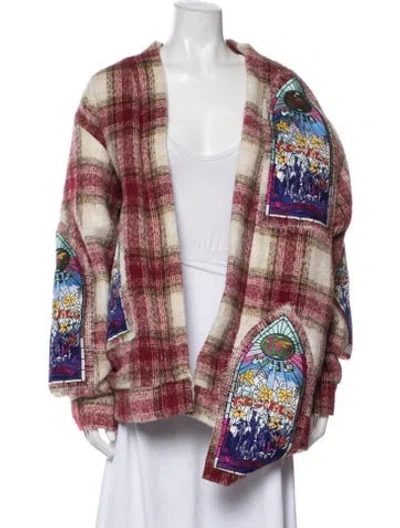 Pre-owned Who Decides War Plaid Print Jacket In Red