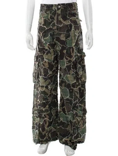 Pre-owned Who Decides War Printed Cargo Pants W/ Tags In Multi
