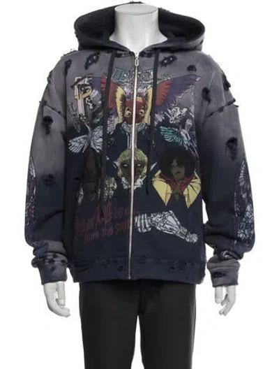 Pre-owned Who Decides War Printed Denim Jacket In Blue