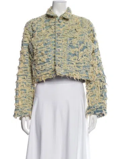 Pre-owned Who Decides War Printed Evening Jacket In Green