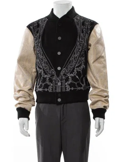 Pre-owned Who Decides War Printed Jacket W/ Tags In Black