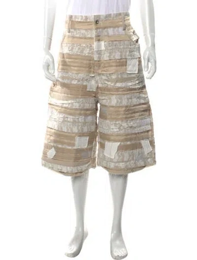 Pre-owned Who Decides War Printed Jogger Shorts In Neutral