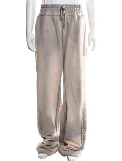 Pre-owned Who Decides War Printed Sweatpants W/ Tags In Neutrals