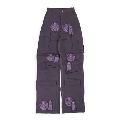 Who Decides War Purple Dual Patch Pocket Cargo Pants