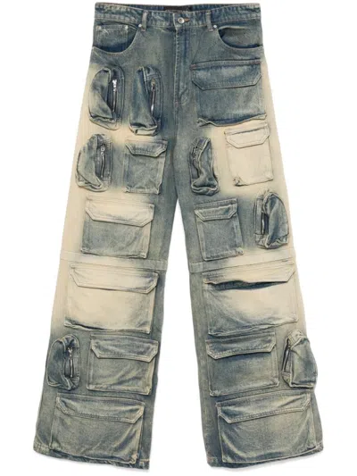 Who Decides War Blue Rave Denim Cargo Pants
