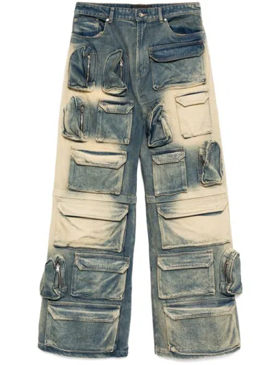 Who Decides War Rave Cargo Jeans In Blue