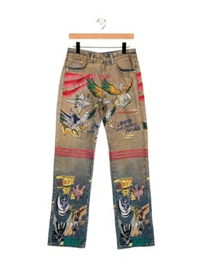 Pre-owned Who Decides War Relaxed Fit Jeans W/ Tags In Orange