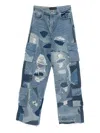 Who Decides War Ripped Patchwork Cargo Jeans In Multi
