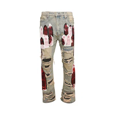 Pre-owned Who Decides War Sangre Patch Denim 'multicolor' | Multi-color | Men's Size 38