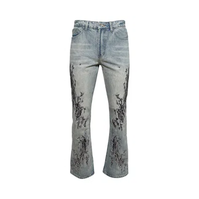 Pre-owned Who Decides War Scratched Denim Jeans 'blue' | Men's Size 40