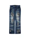 Who Decides War Scripture Bootcut Jeans In Blue