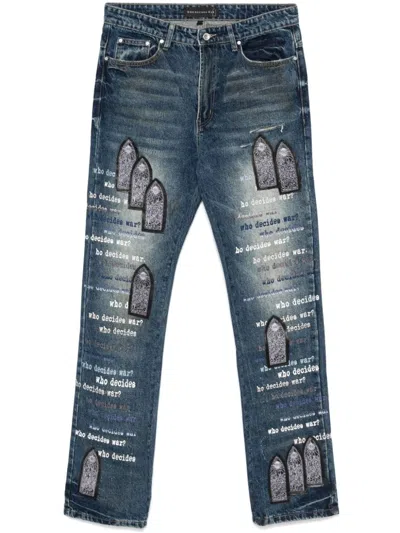 Who Decides War Blue Scripture Jeans
