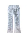 Who Decides War Scripture-design Track Pants In Blue