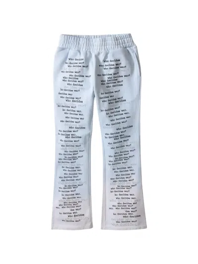 Who Decides War Scripture-design Track Pants In Blue