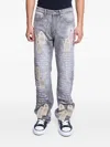 Who Decides War Scripture-print Jeans In Blue