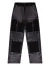 Who Decides War Black Sequin Pocket Cargo Pants In Black