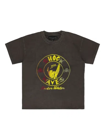 Who Decides War Shock Waves Jersey T-shirt In Black