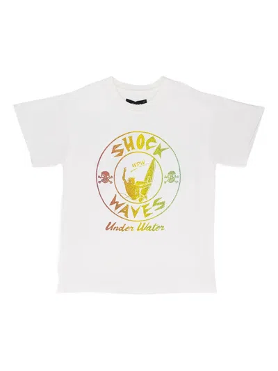 Who Decides War Shock Waves Jersey T-shirt In White