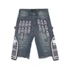 Who Decides War Patch Arched Shorts In Blue