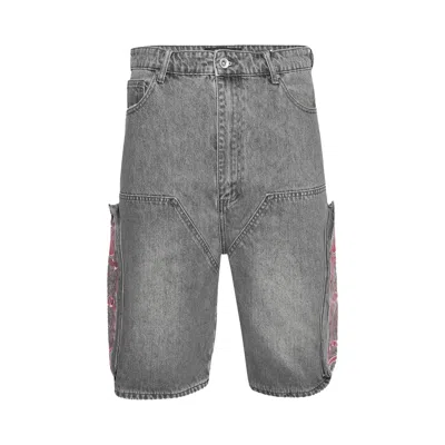 Pre-owned Who Decides War Side Embroidery Mid Len Short 'vintage Grey' | Men's Size 32 In Gray