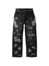 Who Decides War Side Patch Relaxation Denim Jeans - Vintage Grey