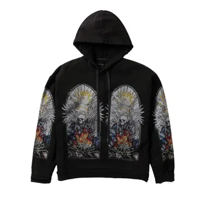 Pre-owned Who Decides War Skull Hooded Pullover 'coal Multicolor' | Black | Men's Size Xxl