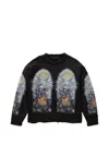 Who Decides War Black Skull Pullover Sweatshirt In Multi