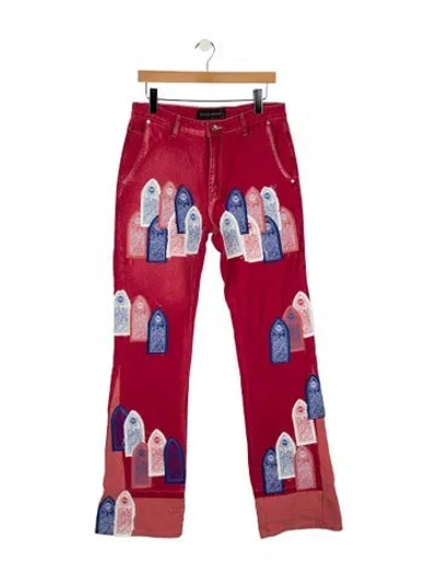 Pre-owned Who Decides War Slim Fit Jeans In Red