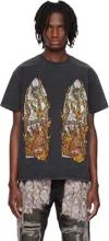 Who Decides War Ssense Exclusive Black Flame Glass T-shirt In Coal