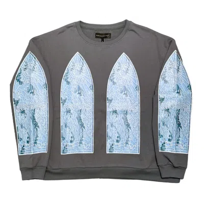 Pre-owned Who Decides War Ssense Exclusive Crewneck Sweatshirt Grey In Gray