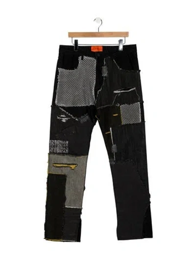 Pre-owned Who Decides War Straight-leg Jeans In Black