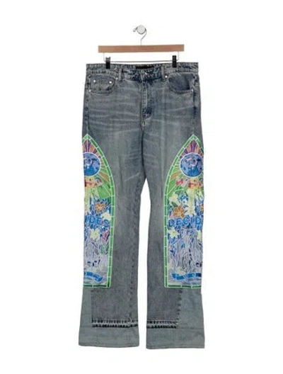 Pre-owned Who Decides War Straight-leg Jeans In Blue