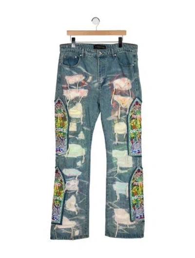 Pre-owned Who Decides War Straight-leg Jeans In Blue