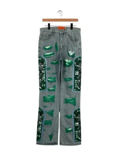 Pre-owned Who Decides War Straight-leg Jeans In Blue