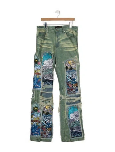 Pre-owned Who Decides War Straight-leg Jeans In Blue
