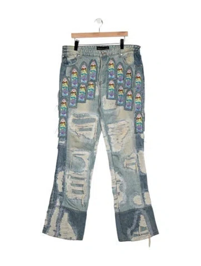Pre-owned Who Decides War Straight-leg Jeans In Blue