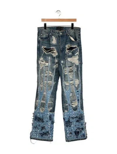 Pre-owned Who Decides War Straight-leg Jeans In Blue
