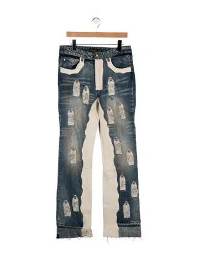 Pre-owned Who Decides War Straight-leg Jeans In Blue